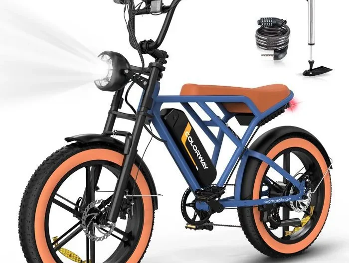 COLORWAY Vélo électrique, E-BIKE Tout Terrain de 20" avec Pneu 4.0 Fat, Moteur 250W et Batterie 48V 15Ah, Shimano 7 Vitesses