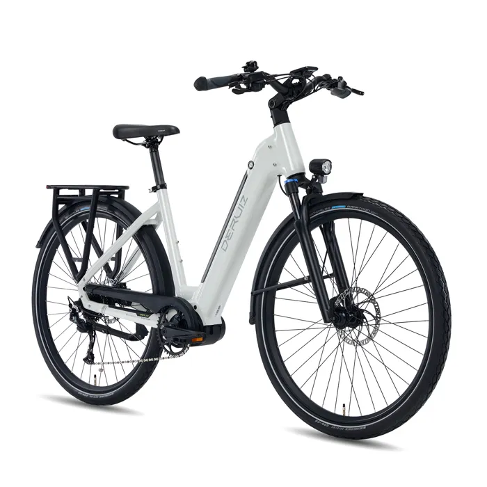 DERUIZ Trekking Vélo Électrique 28" - Moteur à Entraînement Central 250W 80N.m - Batterie 48V13.4 Ah- Autonomie Max 161km-Shimano 9