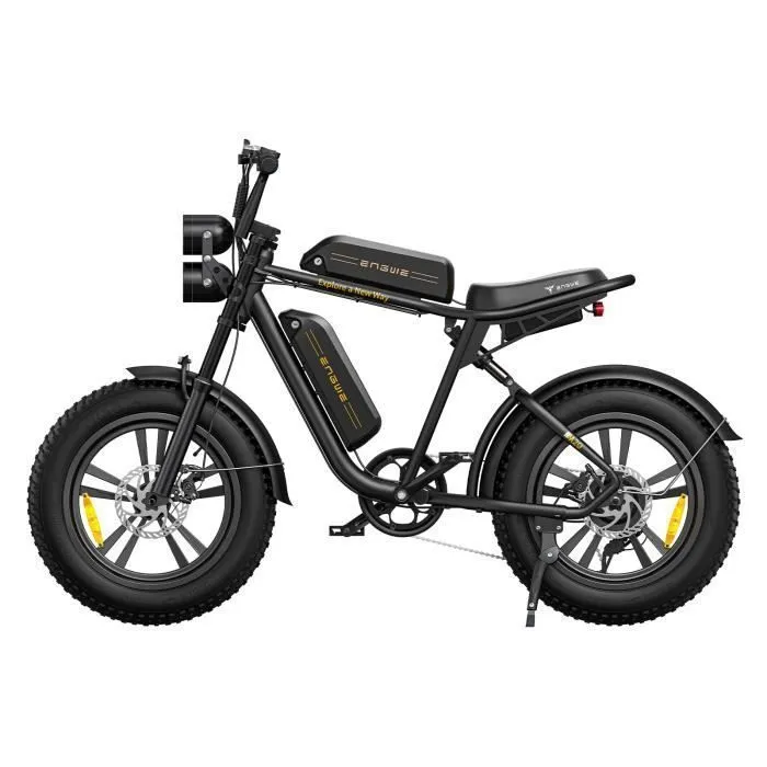 ENGWE M20 - Vélo Électrique 20" - Autonomie 120km - Batterie 48V26Ah - Tout suspendu - Shimano 7 vitesses - VTT fat bike, Noir