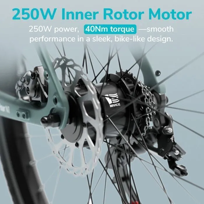 ENGWE MAPFOUR N1 Air Vélo électrique - Autonomie MAX 100km - Batterie 36V13Ah - Moteur 250W - Cadre en fibre de carbone, Vert – Image 5