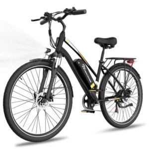 Vélo électrique adulte EVERCROSS TECH EK28 - Pneu 28" Batterie amovible 36V 13Ah Moteur 350W 7 Vitesse Freins à Double Disque