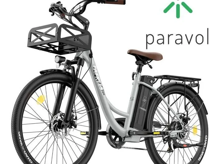 Fafrees F26 Vélo électrique adulte durable, moteur 250 W, batterie 36 V-20,3 Ah, pneu 26*1,95, SHIMANO 7 vitesses, Gris.