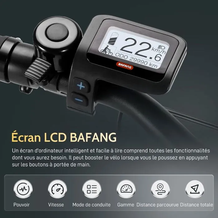 Fafrees FM9 250W Vélo électrique urbain - Moteur Bafang 250W monté au milieu - Batterie 15Ah - Pneus 700C*45C - Vert – Image 5