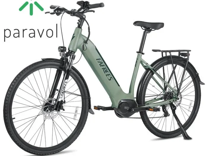 Fafrees FM9 250W Vélo électrique urbain - Moteur Bafang 250W monté au milieu - Batterie 15Ah - Pneus 700C*45C - Vert