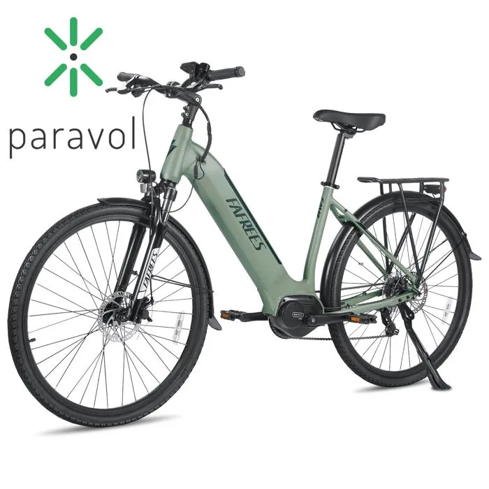 Fafrees FM9 250W Vélo électrique urbain - Moteur Bafang 250W monté au milieu - Batterie 15Ah - Pneus 700C*45C - Vert