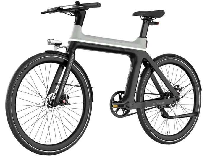 HITWAY Vélo Électrique EBIKE-X, Pneu 700×40C, GPS 4G Antivol, Batterie Samsung 345Wh, 70KM, Freins Hydrauliques, Moteur 250W