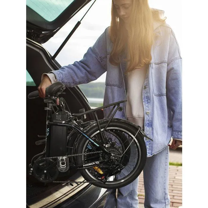 KAISDA K7 Vélo Électrique Pliable 20”- Moteur 350W Batterie 36V13AH - Autonomie 70km - Shimano 7 Vitesses - Freins à disque,Noir – Image 6