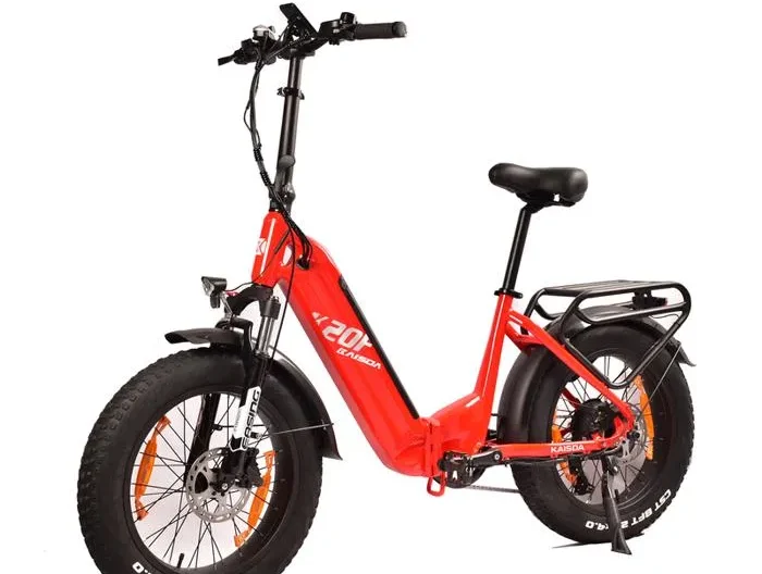 KAISDA Vélo Électrique Pliable VAE - Moteur 350W - Batterie 36V 25Ah - 20” Fat Bike - Autonomie 160km - Shimano 7 Vitesses - Rouge