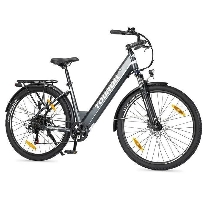 Vélo de Trekking Touroll J1 ST - Moteur 250 W - Roues 27,5 Pouces - Batterie 561,6 Wh - Autonomie 100 km - Frein à Disque Mécanique – Image 3