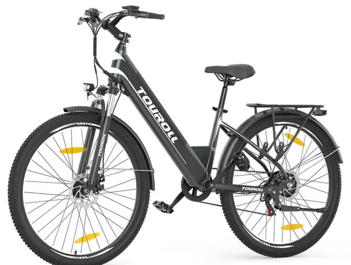 Vélo de Trekking Touroll J1 ST - Moteur 250 W - Roues 27,5 Pouces - Batterie 561,6 Wh - Autonomie 100 km - Frein à Disque Mécanique