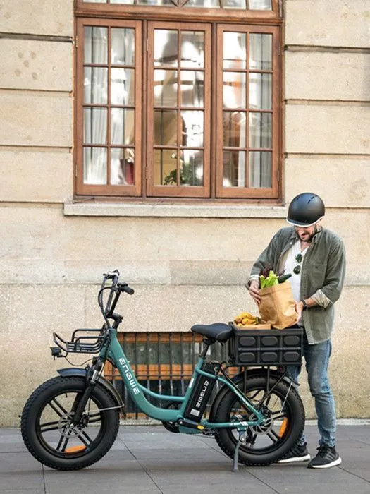 ENGWE L20 BOOST - Vélo électrique 20" - Autonomie 140km - Batterie Amovible 48V13Ah - Moteur 250W - 7 vitesses - VTC Fat bike,bleu – Image 6