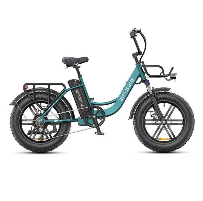ENGWE L20 BOOST - Vélo électrique 20" - Autonomie 140km - Batterie Amovible 48V13Ah - Moteur 250W - 7 vitesses - VTC Fat bike,bleu – Image 3