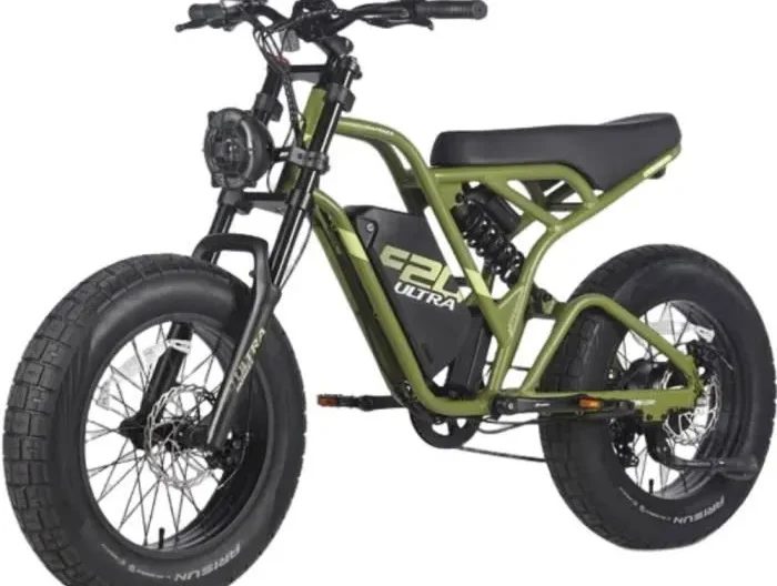 velo electrique Fafrees F20 Ultra Autonomie 100km Moteur 750W Doubles amortisseurs 20 pouces VTT Fat bike 48V25Ah Vert