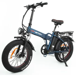 velo electrique Pliable DRVETION AT20 Autonomie 90km avec amortisseur avant Batterie 48V15Ah Shimano 7 vitesses Fat bike bleu