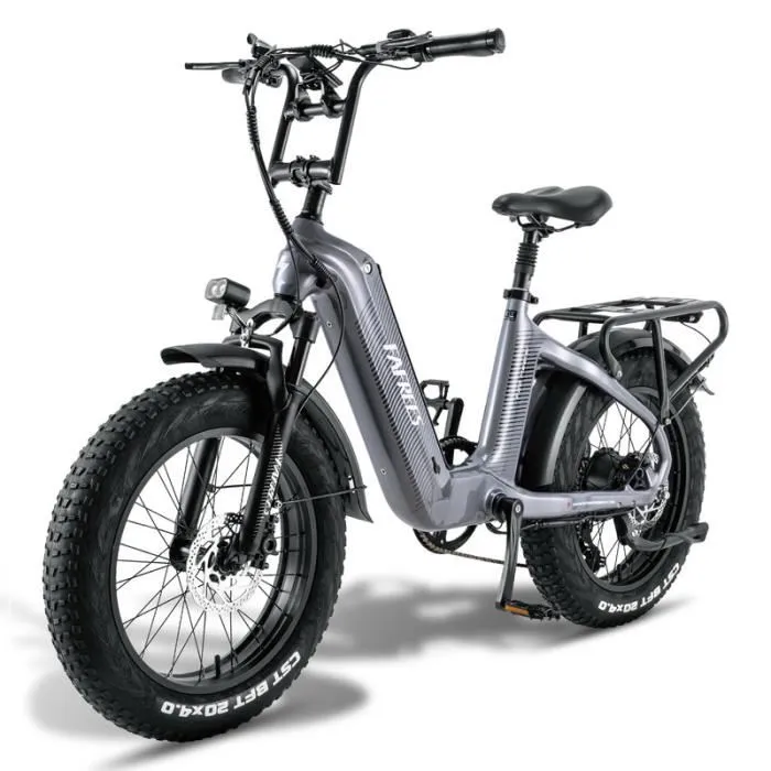 Vélo électrique Cadre en fibre de carbone FAFREES F20Master 500W 48V 22.5AH 45KM/H 20"*4.0 pneus tout terrain-vert