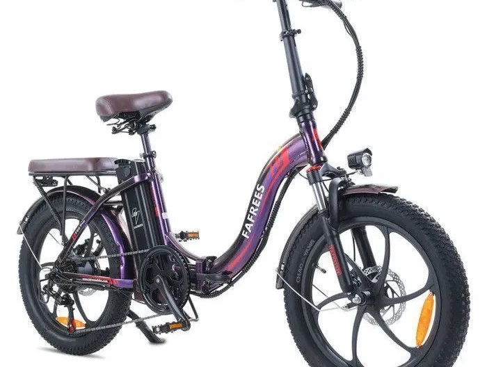 FAFREES F20 Pro - Vélo électrique 20" - Moteur 250W - Batterie Amovible 36V/13Ah - Autonomie 150km - Shimano 7 Vitesses, Lila