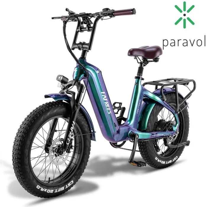 Vélo électrique urbain Fafrees F20 Master 500 W - Cadre en carbone brasé - Batterie Samsung 22,5 Ah - Pneus 20*4,0" - Aurora Vert