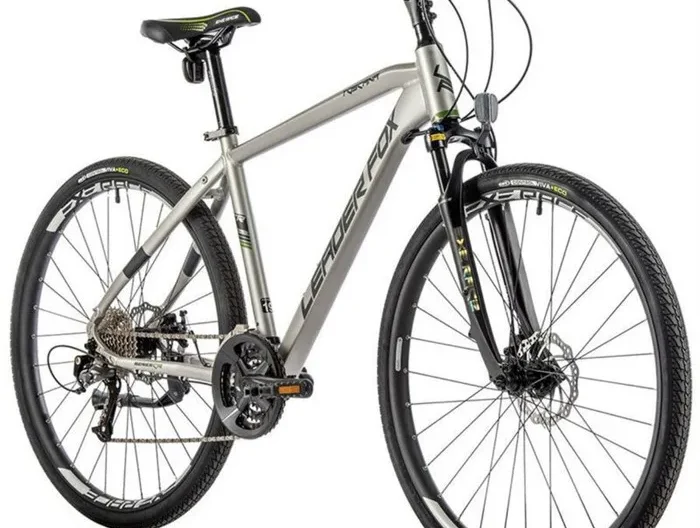 Vélo électrique VTC 28 musculaire Leader Fox Toscana 2022 20" 9V - argent - 183/188 cm