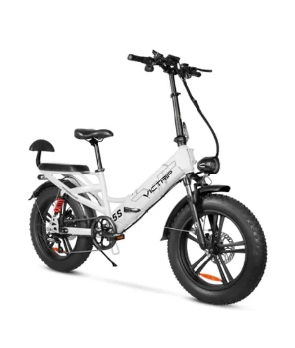VICTRIP R5S vélo électrique, Moteur 250W, 25KM/H Vitesse Max, 70KM pure électrique, 100KM pédale - Blanc