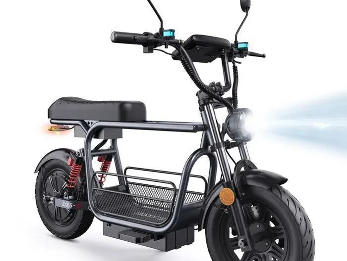Vélo électrique SD-1-Autonomie de 72 km - Quatre vitesses - 48 V - 15,6 Ah - Panier amovible - 1 500 W - terrain et urbain