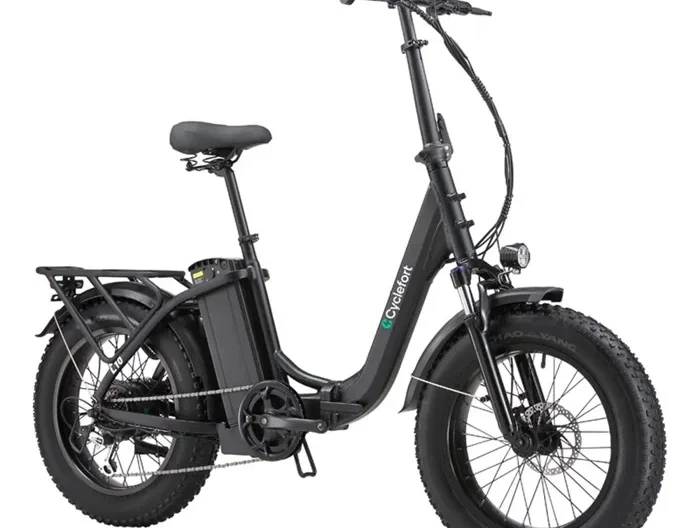 Vélo électrique CYCLEFORT L10, 500W Moteur, 48V20Ah, Batterie (960Wh), 37KM/H, 20"*4.0, PAS 5 Level 70KM, Noir