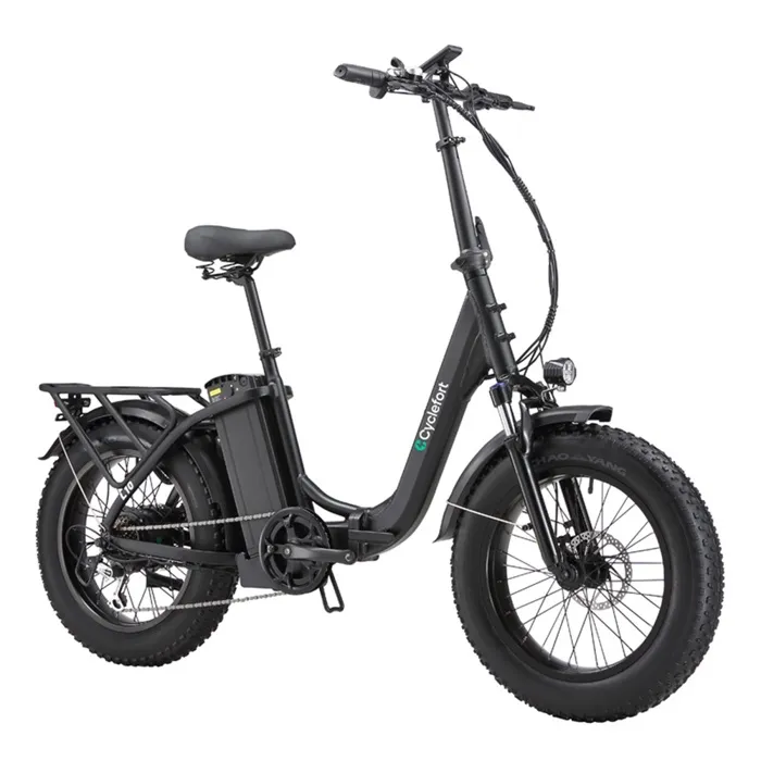 Vélo électrique CYCLEFORT L10, 500W Moteur, 48V20Ah, Batterie (960Wh), 37KM/H, 20"*4.0, PAS 5 Level 70KM, Noir