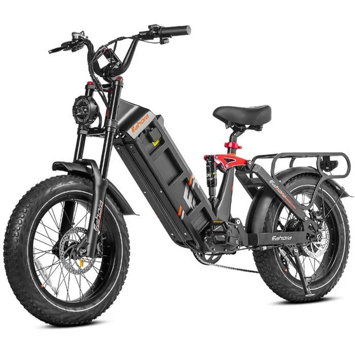 Vélo électrique EAHORA JULIET II, Noir, Moteur 1500W, Batterie 52V60AH, Suspension Complète – Image 3