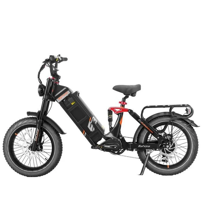 Vélo électrique EAHORA JULIET II, Noir, Moteur 1500W, Batterie 52V60AH, Suspension Complète – Image 4