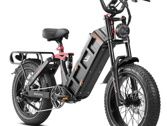 Vélo électrique EAHORA JULIET II, Noir, Moteur 1500W, Batterie 52V60AH, Suspension Complète