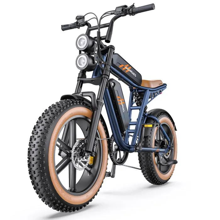 Vélo Électrique HillMiles MileZoom 1 - Moteur 750W Batterie 52V31.2AH Pneus De 20 Pouces Frein à Huile Hydraulique - Bleu – Image 3