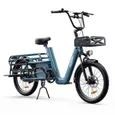 Vélo électrique ONESPORT OT01 PAS 80-100km Moteur 650W Batterie 48V27Ah avec amortisseur avant Pneus 20 pouces VTC Fat bike Bleu