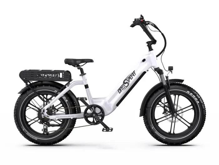 Vélo Électrique ONESPORT OT08 - Moteur 500W Batterie 48V18AH Pneus De 20 Pouces Freins à Disque - Blanc