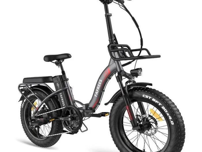 Vélo Électrique Pliable 20"x4 Pneu Fat - FAFREES F20 MAX - Moteur 690W Batterie Samsung 48V/22.5Ah, Autonomie 160km,Vélo Neige,Gris