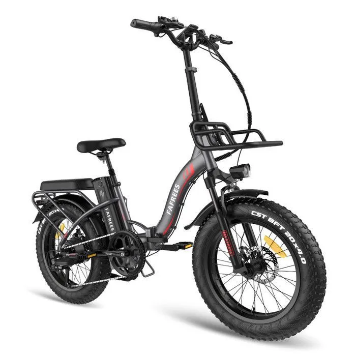 Vélo Électrique Pliable 20"x4 Pneu Fat - FAFREES F20 MAX - Moteur 690W Batterie Samsung 48V/22.5Ah, Autonomie 160km,Vélo Neige,Gris