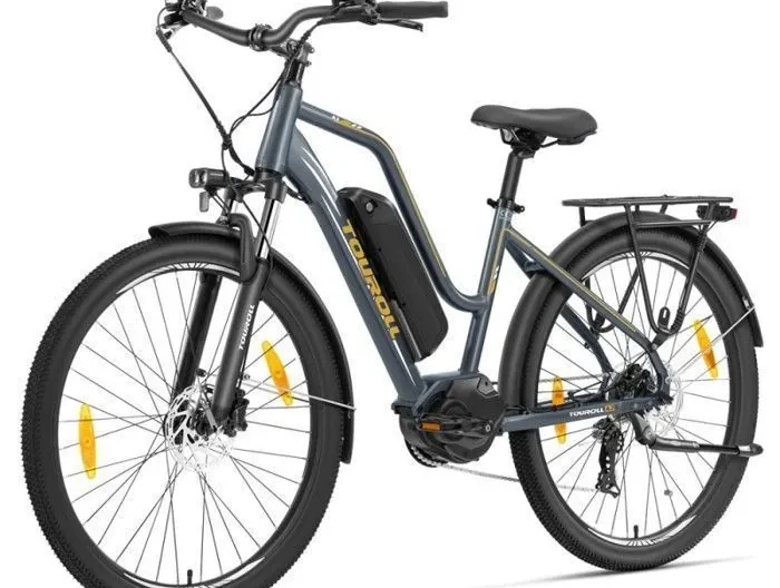 Vélo Électrique Touroll MA2 - Moteur à Entraînement Central 250W -Batterie 13Ah - Pneu 27.5" - Max Range 100km - Shimano 7 Vitesses