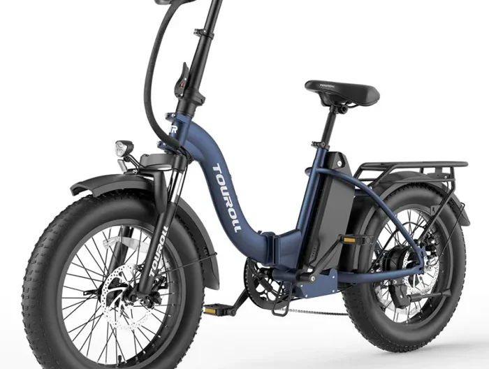 Vélo Électrique Touroll S2 - Pneus Tout-Terrain 20*4.0 - Moteur 48V 250W - Batterie 15Ah - Portée Max 150km - Suspension