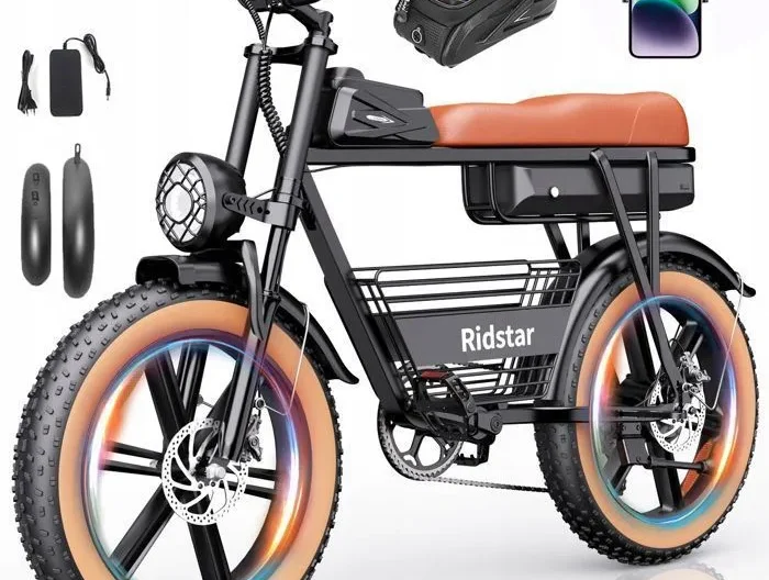 VTT Électrique - Ridstar - CR20 - 1000W - 48V20AH - 7 Vitesses - Noir