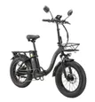 750W Vélo Electrique Pliable, 48V 15Ah, 7 Vitesses/Top 27.9mph, 20" × 4.0 Pneus Larges, Autonomie 100km - Noir – Image 4