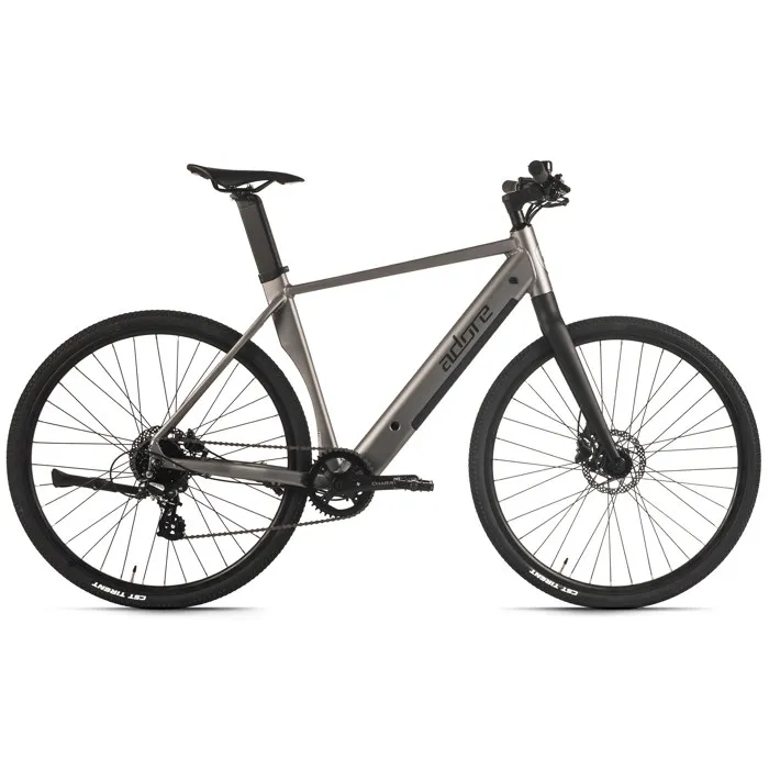 ADORE Vélo de Ville Electrique 28" UBR-770 Moteur arrière 35NM / 9,8Ah Gris