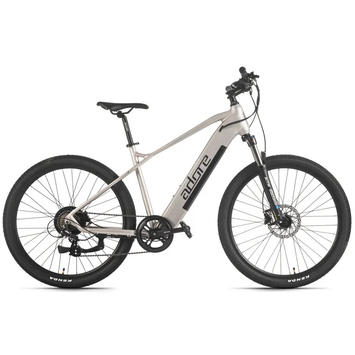 ADORE VTT Electrique 27,5" Aluminium GV-650 Moteur dans la roue arrière 50NM / 15Ah Brushed Silver mat 8 Vitesses