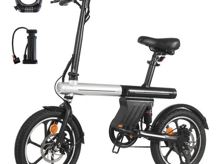 AVDLEU - Vélo Électrique Pliable - Roues 16" - Moteur 250W 25km/h - Batterie 36V 12.8Ah - Autonomie 60-90km (Mode ASSIST)