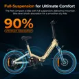 ENGWE L20 3.0 Pro - Vélo Électrique Pliable 20" - Batterie Amovible 48V15Ah - Autonomie 120km - Frein à disque hydraulique - Noir – Image 4