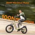 ENGWE L20 3.0 Pro - Vélo Électrique Pliable 20" - Batterie Amovible 48V15Ah - Autonomie 120km - Frein à disque hydraulique - Noir – Image 2