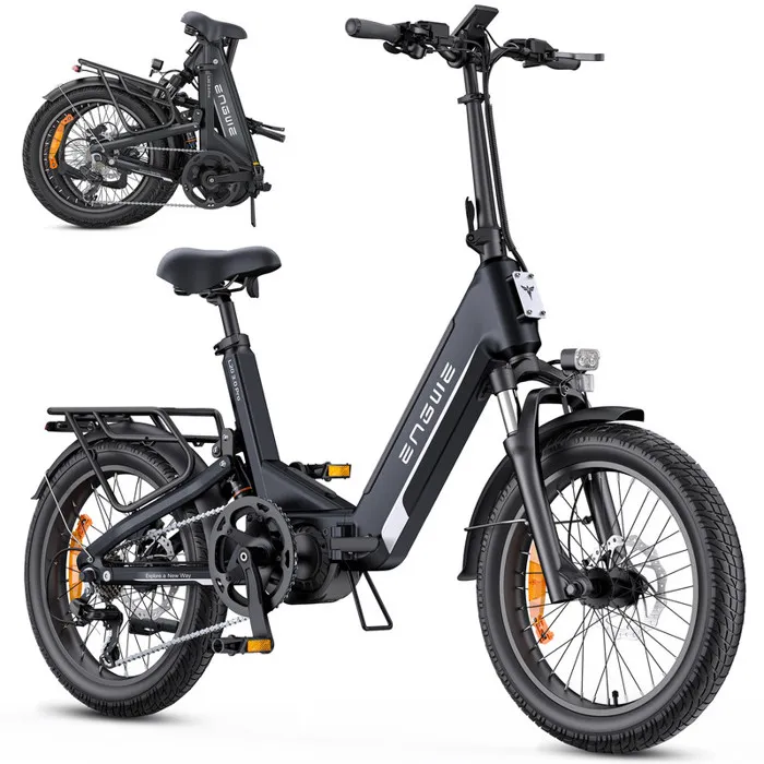 ENGWE L20 3.0 Pro - Vélo Électrique Pliable 20" - Batterie Amovible 48V15Ah - Autonomie 120km - Frein à disque hydraulique - Noir