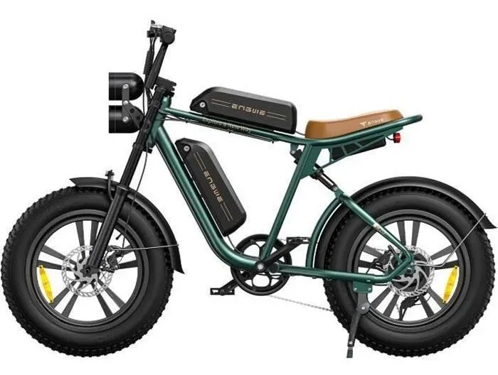 ENGWE M20 - Vélo Électrique 20" - Autonomie 120km - Batterie 48V26Ah - Tout suspendu - Shimano 7 vitesses - VTT fat bike, Vert