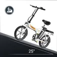 Vélo électrique Pliable EVERCROSS TECH Gros Pneus 16" EK5- Batterie amovible 36V Moteur 350W Freins Double Adulte - Blanc – Image 4