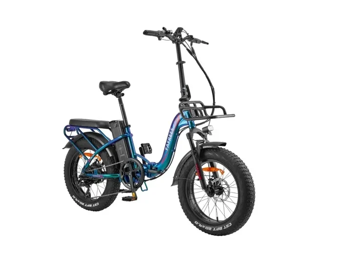 FAFREES F20 Max Vélo Électrique - Moteur 500W Batterie 48V 22.5AH Autonomie 110KM Freins à Disque - Vert Violet