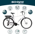 F.LLI SCHIANO E-MOON 28'' Vélo avec assistance au pédalage 250W, unisexe, batterie 36V 13Ah SHIMANO 7 vitesses, blanc – Image 5