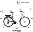 F.LLI SCHIANO E-MOON 28'' Vélo avec assistance au pédalage 250W, unisexe, batterie 36V 13Ah SHIMANO 7 vitesses, blanc – Image 4