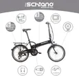 F.LLI SCHIANO E-SKY 20″ E-Bike pliable pour adultes avec moteur 250W et 7 vitesses, batterie 36V 7.8Ah Lithium, noir – Image 6